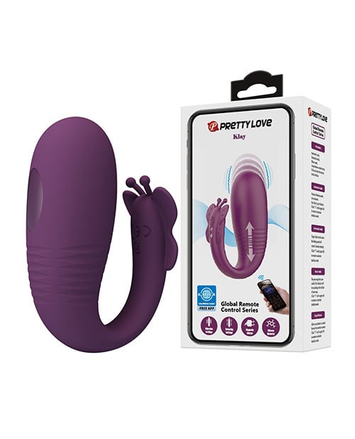 Pretty Love - Klay App-Controlled Thrusting Wearable Egg Vibrator (Purple) PL1156 CherryAffairs
