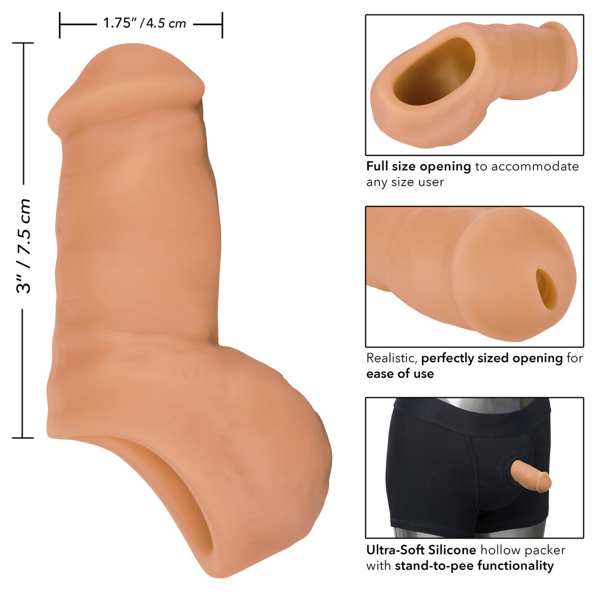 CalExotics - Packer Gear STP Silikon Ultra Lembut 4 Inci