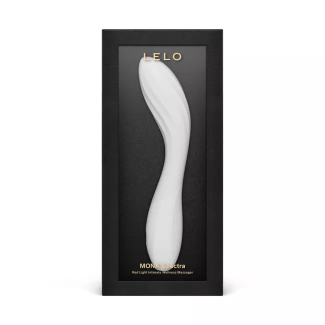 LELO - Mona Spectra Penggetar Titik G dengan Kawalan Aplikasi, Cahaya Merah (Putih)