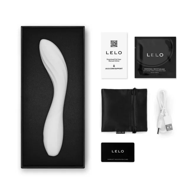 LELO - Mona Spectra Penggetar Titik G dengan Kawalan Aplikasi, Cahaya Merah (Putih)