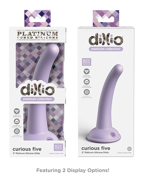 Pipedream - Dillio Platinum Silicone Dildo - Purple / 12.7 cm