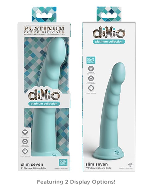 Pipedream - Dillio Platinum Silicone Dildo - Blue / 17.8 cm