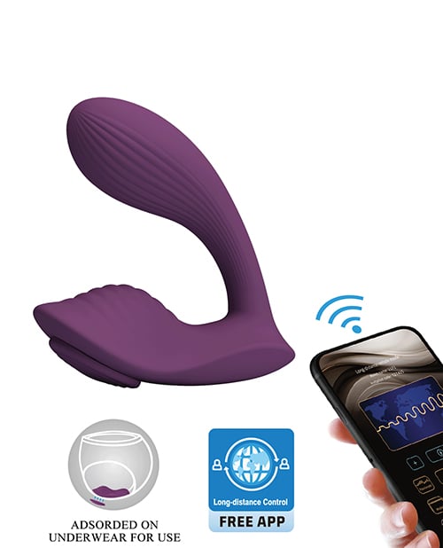 Pretty Love - Franz Magnetic App-Controlled Panty Vibrator (Purple) - Purple