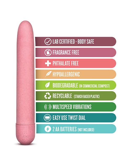 Blush Novelties - Gaia Biodegradable Vibrator - Red