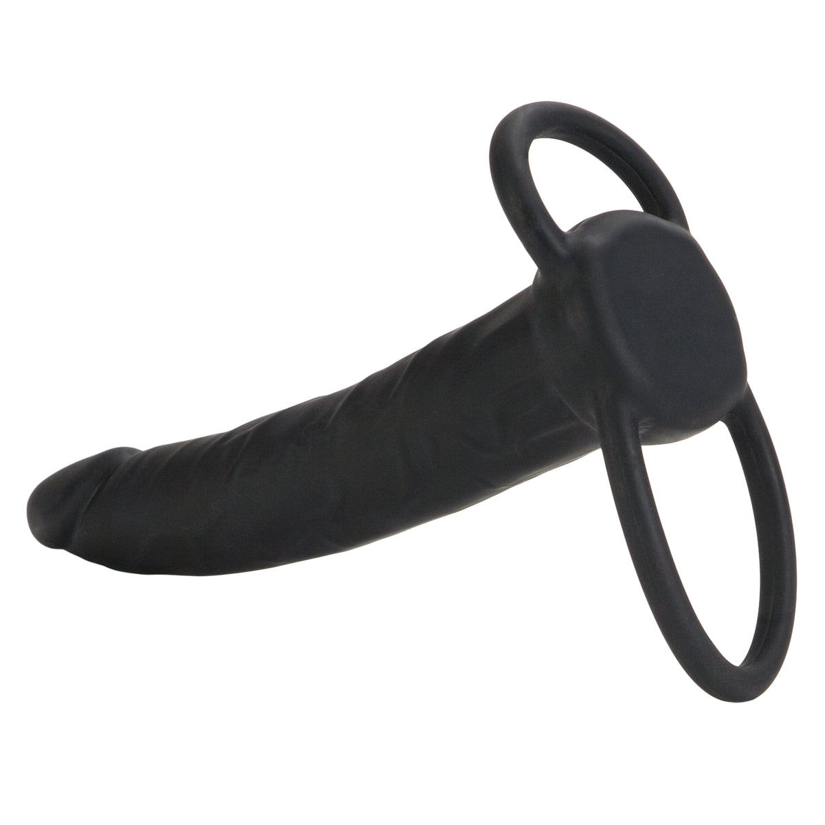 CalExotics - Double Rider Silicone Cock Ring (Black) - Black