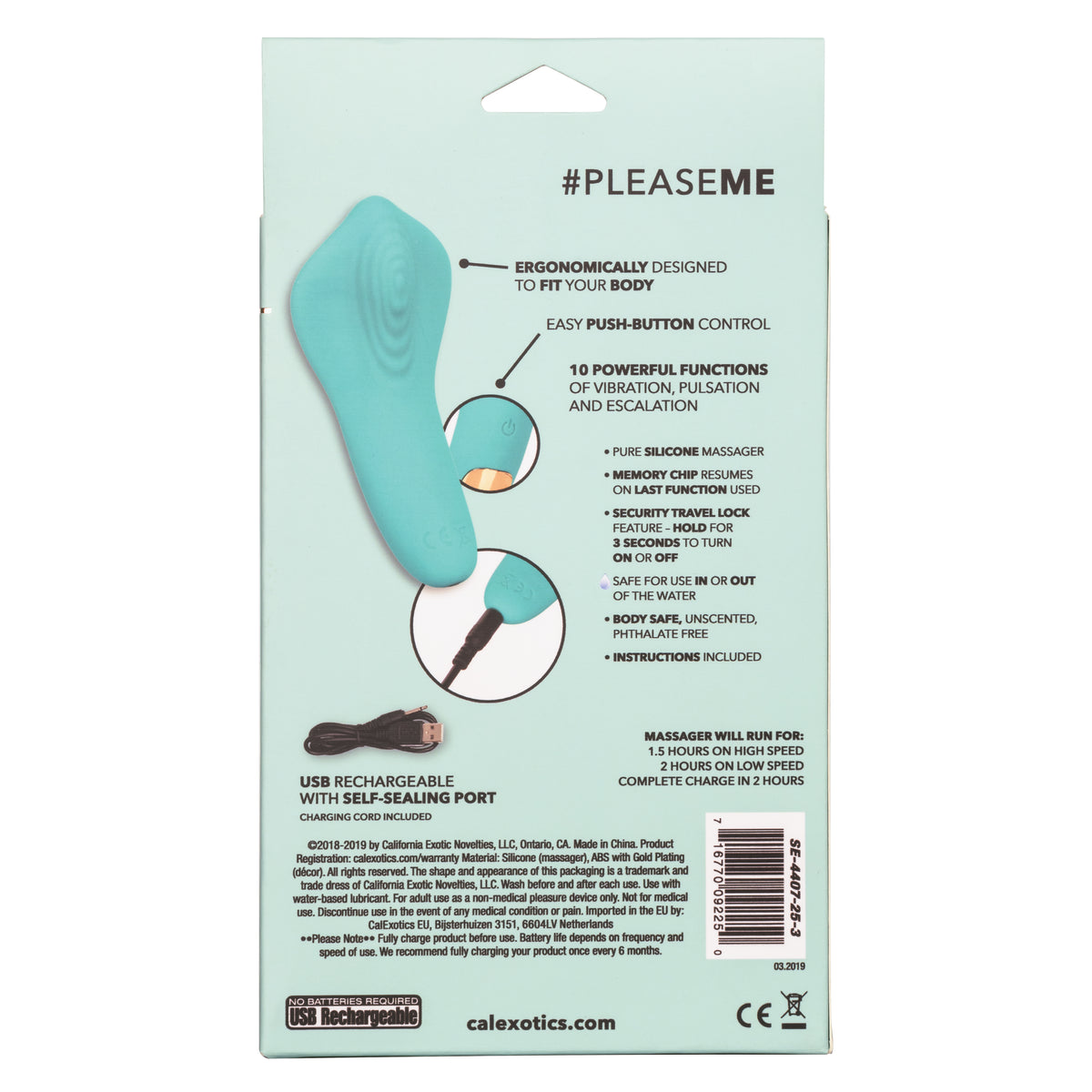 CalExotics - Slay #PleaseMe Rechargeable Clitoral Vibrator (Green) - Green