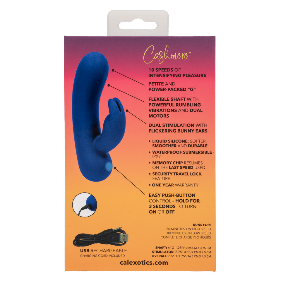 CalExotics - Cashmere Silk Bunny 可充电兔子振动器(蓝色)