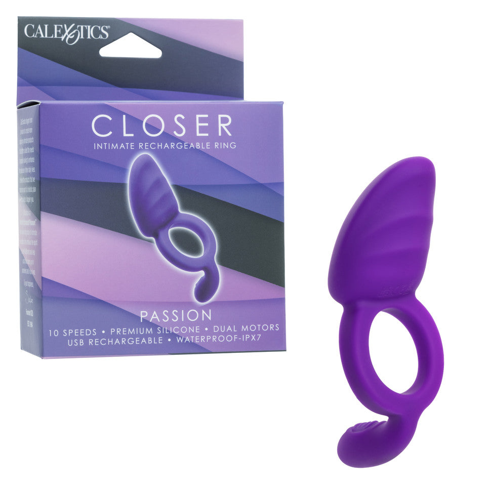 CalExotics - Closer Ring Passion 可充电震动鸡巴环(紫色)