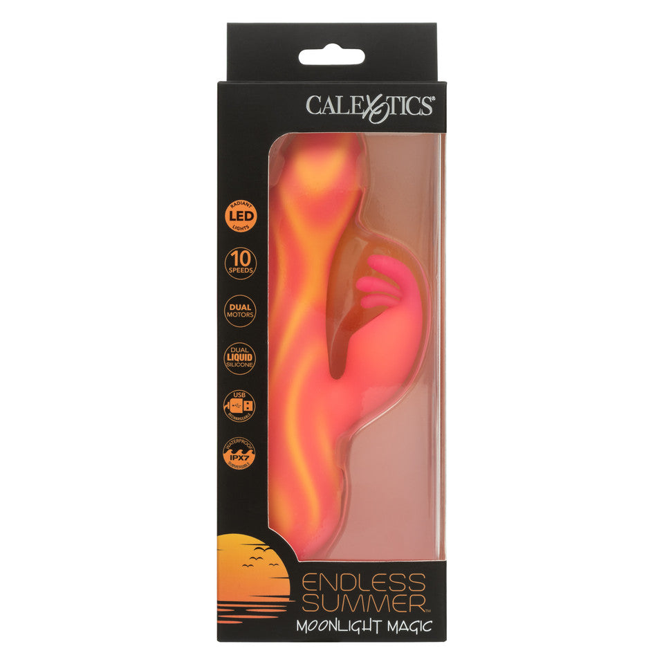 CalExotics Endless Summer Moonlight Magic 充电式兔子振动器(橙色)