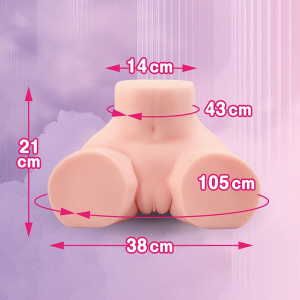 Seiraku Toys-櫻桃超逼真 3D 軀幹自慰器(米色)