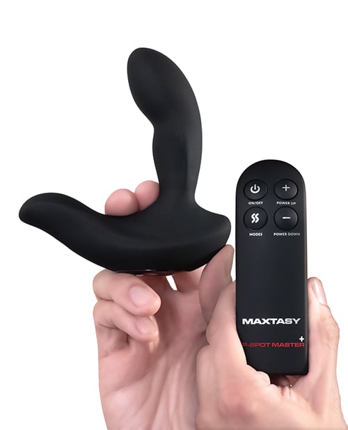 Maxtasy - P-Spot Master Remote-Control Prostate Massager (Black) - Black