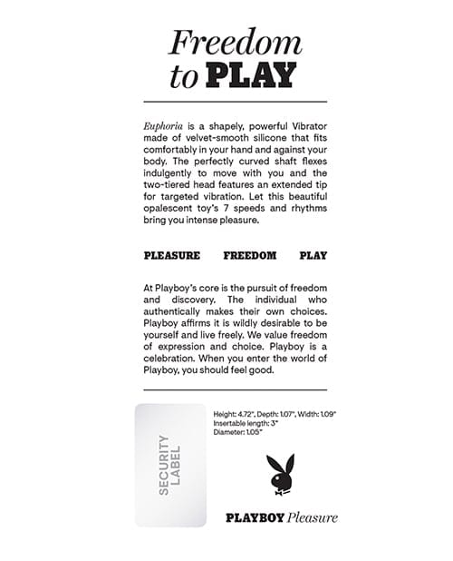 Playboy - Pleasure Euphoria Mini G-Spot Vibrator (White) PLB1033 CherryAffairs