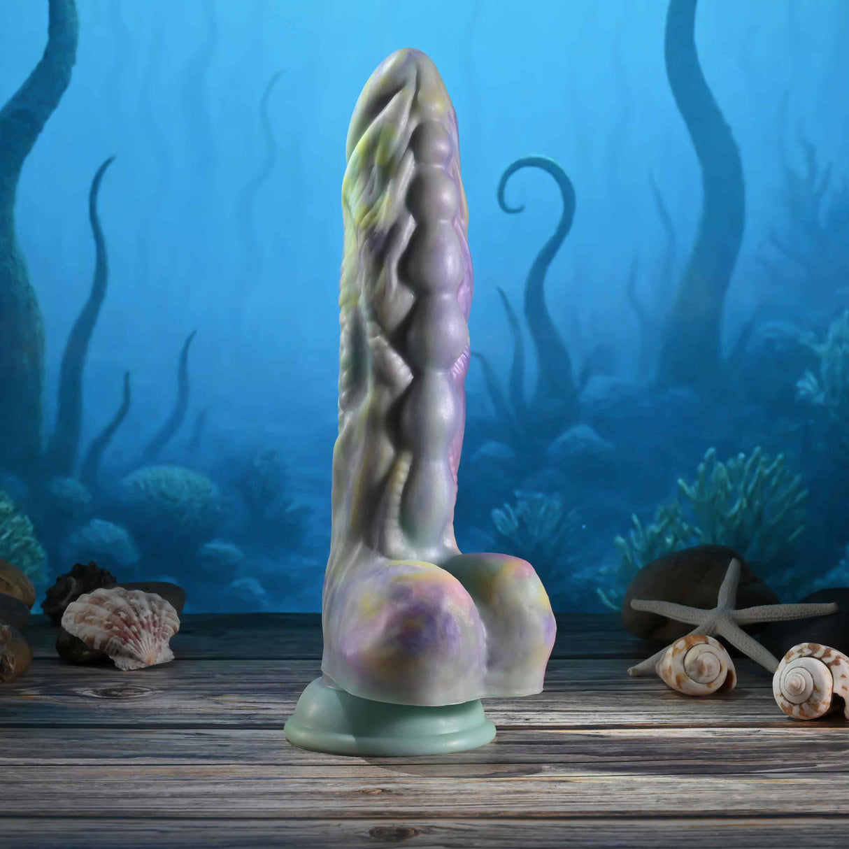 Gender X - Monster’s Ball Remote-Controlled Thrusting Fantasy Dildo (Multi Colour)