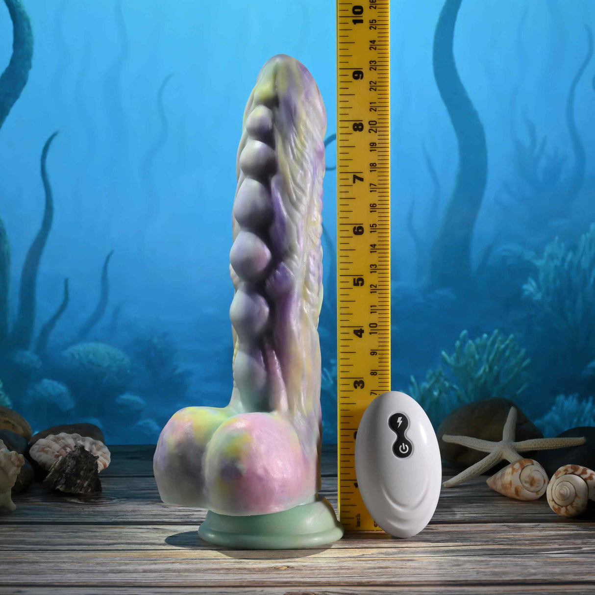 Gender X - Monster’s Ball Remote-Controlled Thrusting Fantasy Dildo (Multi Colour)