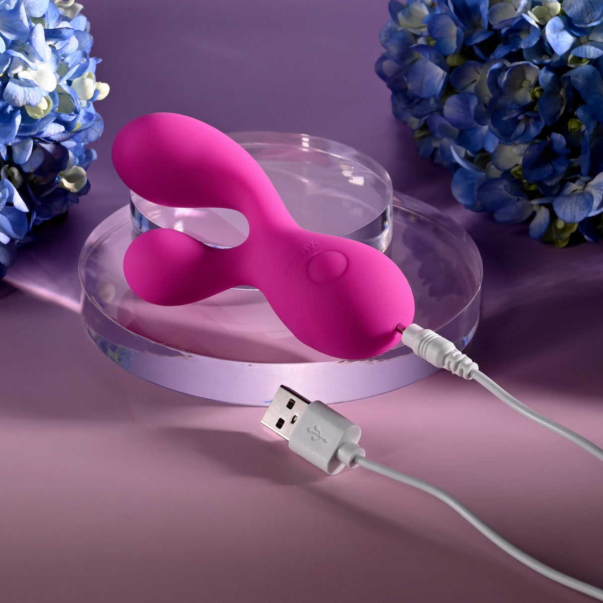 SELOPA - Vibrator Dua Hujung Boleh Dicas Semula My Buddy (Merah Jambu)