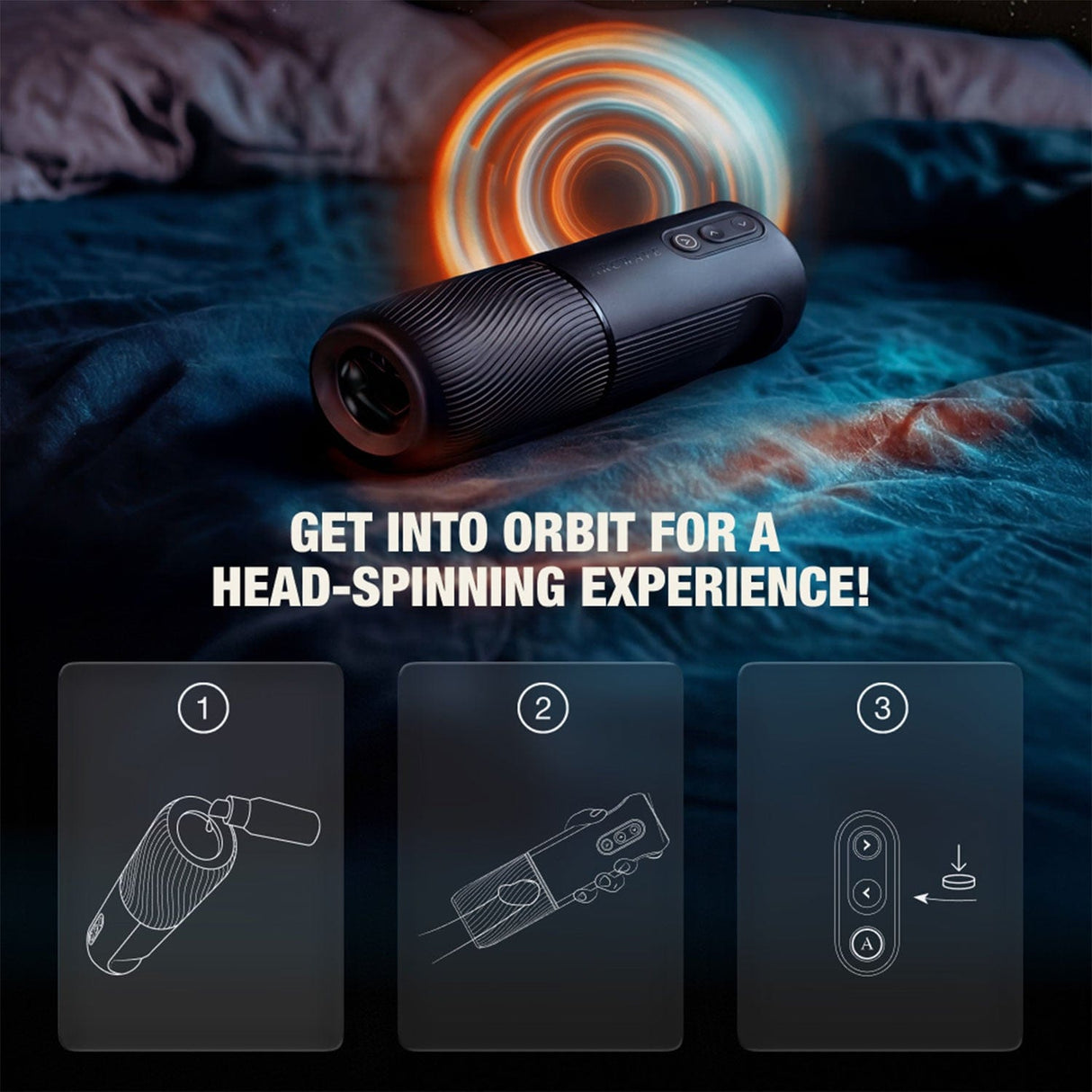 Arcwave - Orbit App-Controlled Rotating Stroker Masturbator (Black) AW1020 CherryAffairs