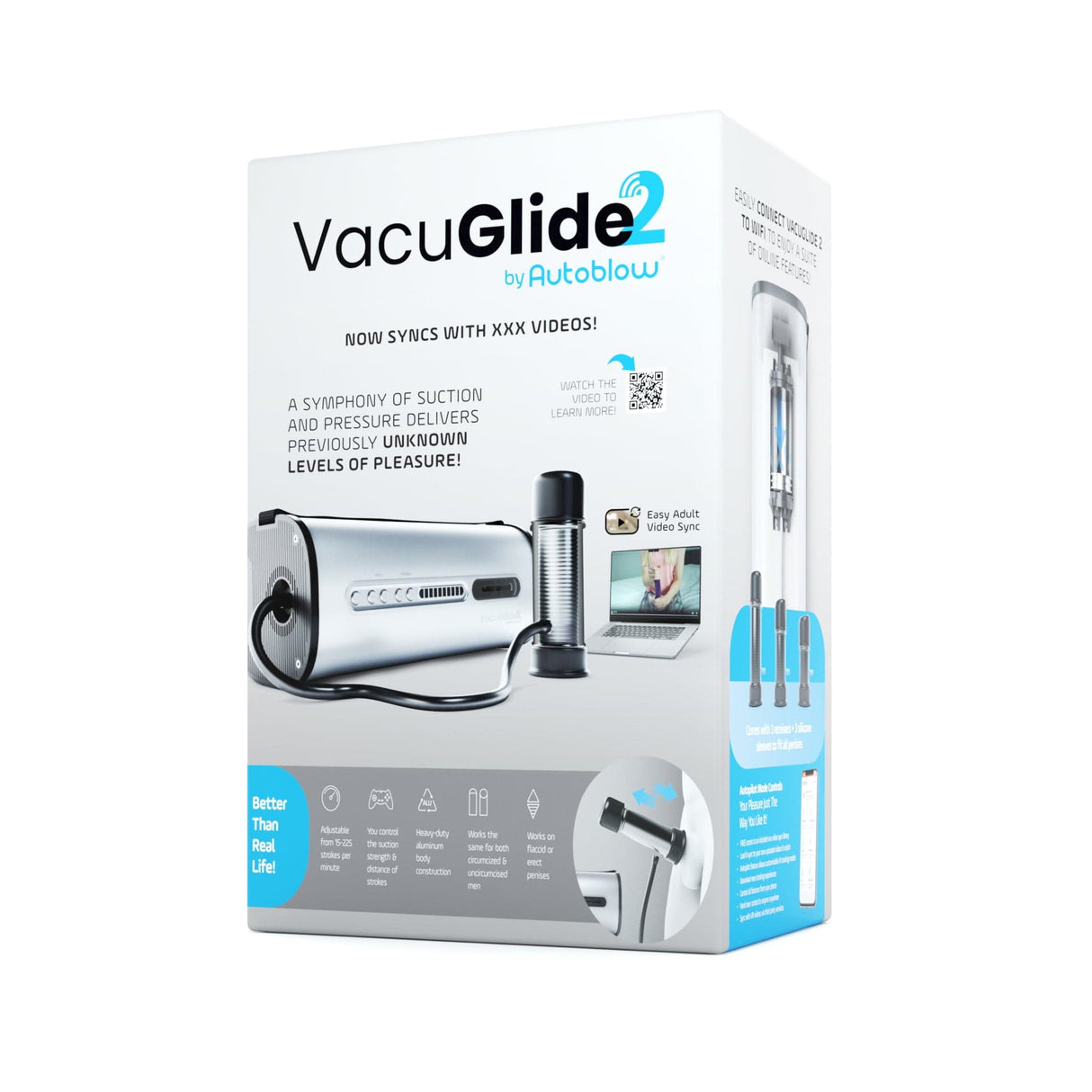 Autoblow - Vacuglide 2 by Autoblow: Suction-Aided Milking Machine (Silver) AB1033 CherryAffairs