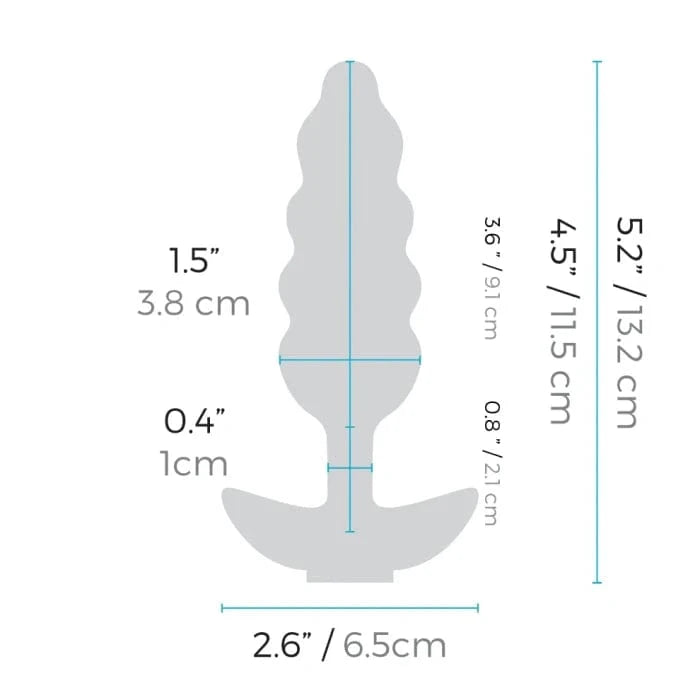 B Vibe - Unicorn Tail Vibrating Butt Plug Special Edition (Blue) BV1020 CherryAffairs