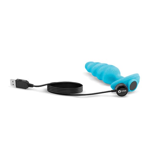 B Vibe - Unicorn Tail Vibrating Butt Plug Special Edition (Blue) BV1020 CherryAffairs