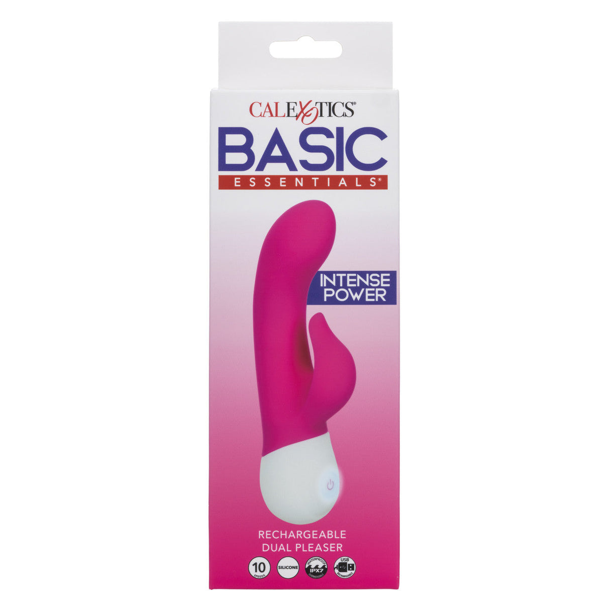 CalExotics - Basic Essentials Rechargeable Dual Pleaser (Pink) – product view 4
