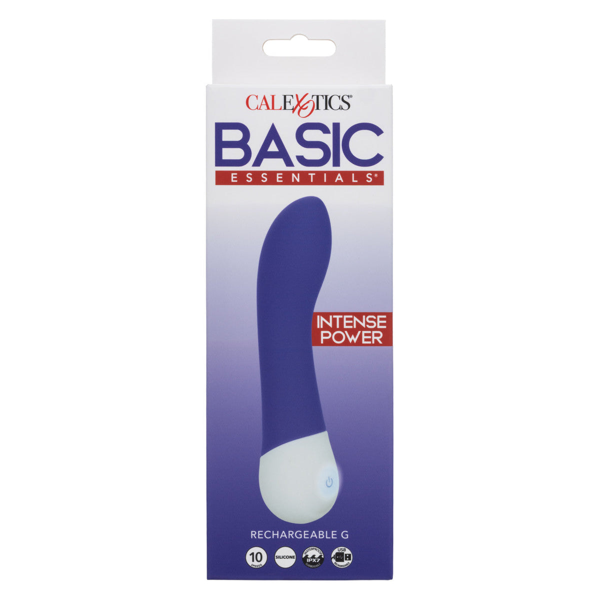 CalExotics - Basic Essentials Rechargeable Curved G Spot Vibrator (Purple) – product view 4
