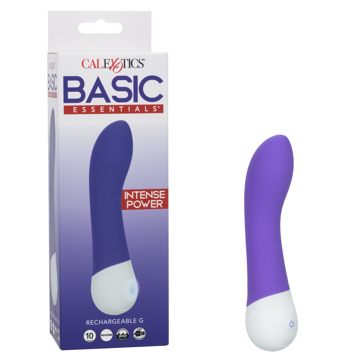 CalExotics - Basic Essentials Rechargeable Curved G Spot Vibrator (Purple) – product view 11