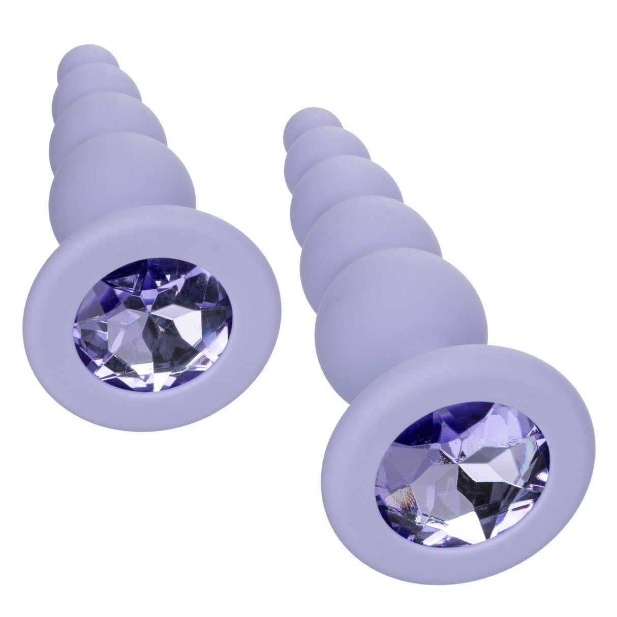 CalExotics - First Time Crystal Beaded Anal Probe Duo (Purple) – product view 9