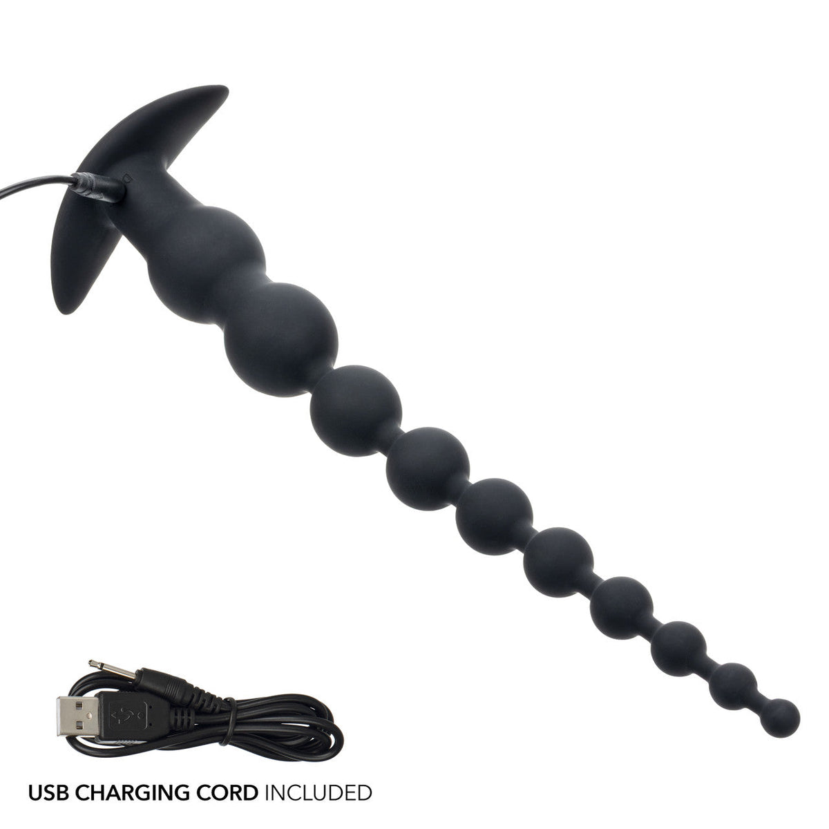 CalExotics - Rechargeable X-10 Extended Vibrating Anal Beads (Black) – product view 7
