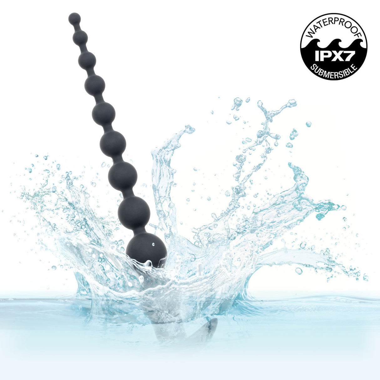 CalExotics - Rechargeable X-10 Extended Vibrating Anal Beads (Black) – product view 8