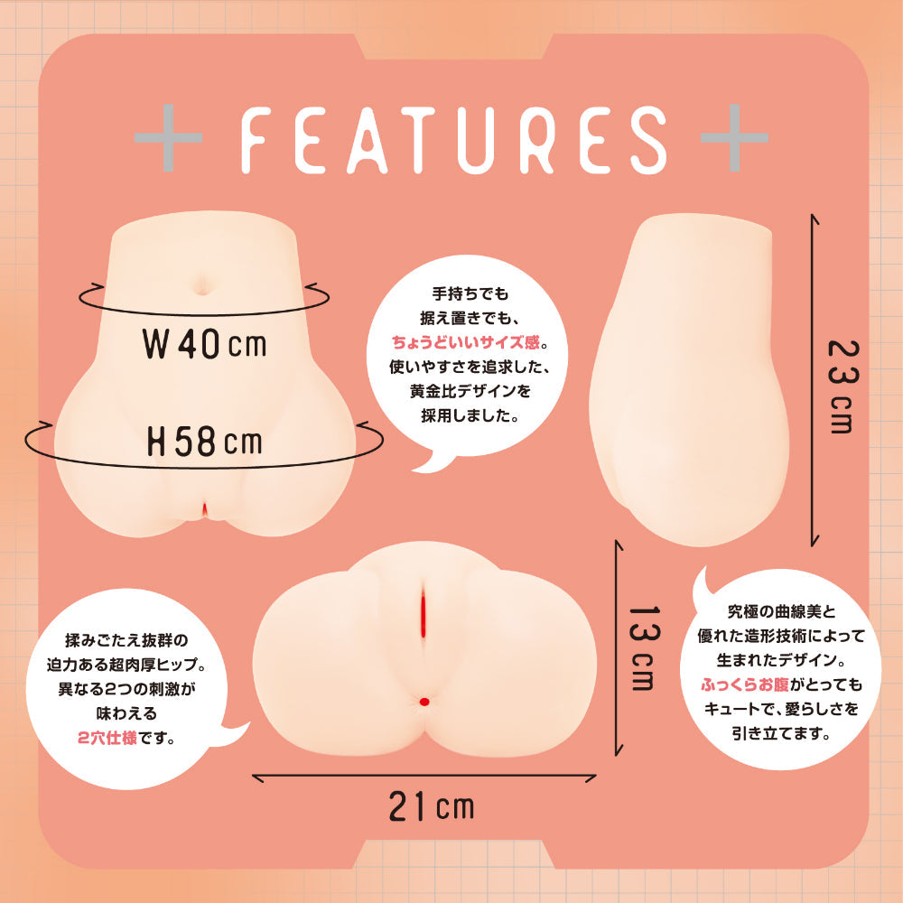 Hato Pura - Next Generation PuniAna DX Dual Channel Artificial-Skin Masturbator – product view 3