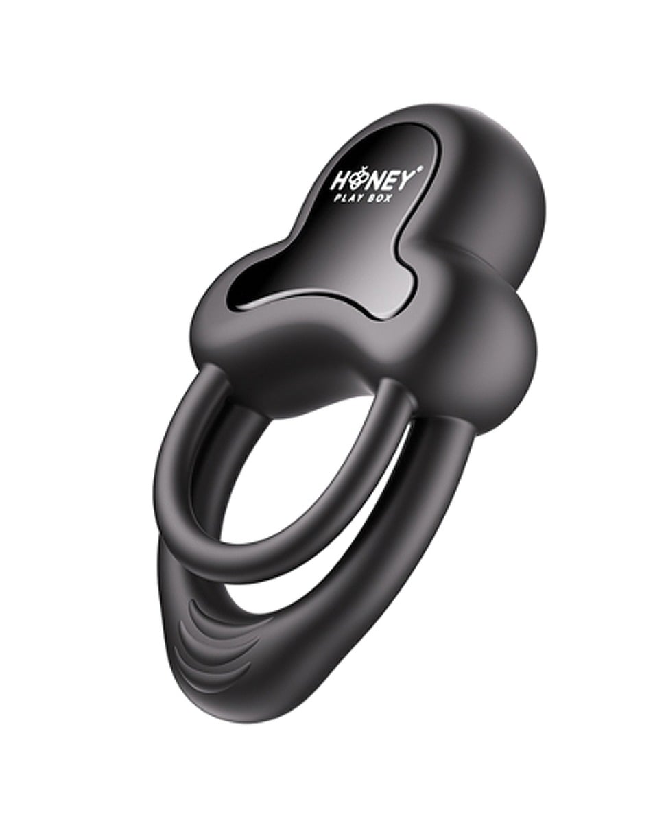Honey Play Box - Anello App-Controlled Rechargeable Vibrating Cock Ring (Black) – product image
