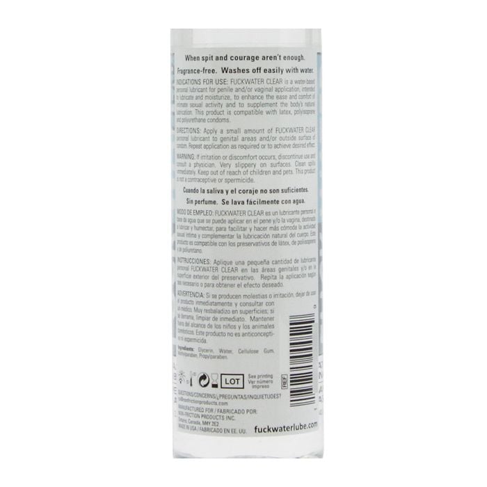 FuckWater - Clear H2O Water Based Personal Lubricant – product view 2