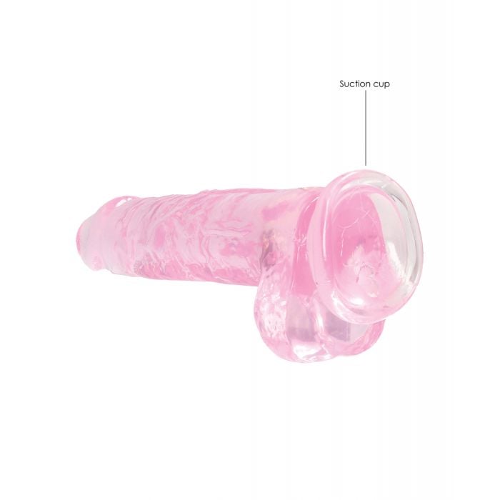 Shots - RealRock Crystal Clear Realistic Suction Dildo with Balls – product view 4