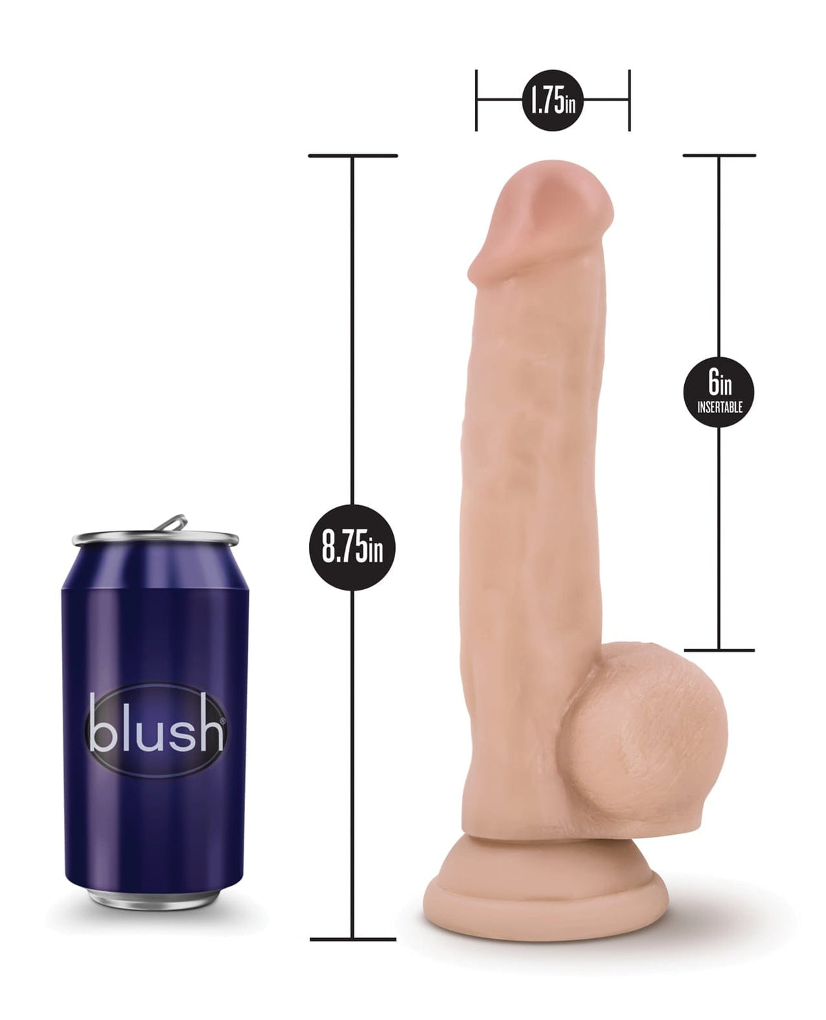 Blush Novelties - Coverboy Mr Jackhammer Suction Dildo (Beige) BN1183 CherryAffairs