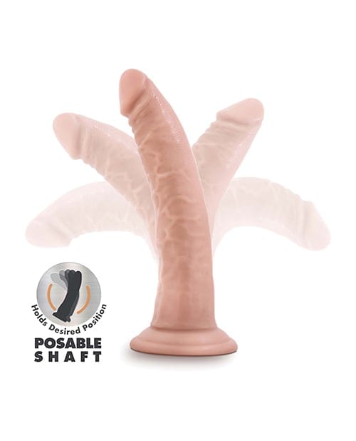 Blush Novelties - Dr Skin Plus Posable Triple Density Dildo (Beige) BN1186 CherryAffairs