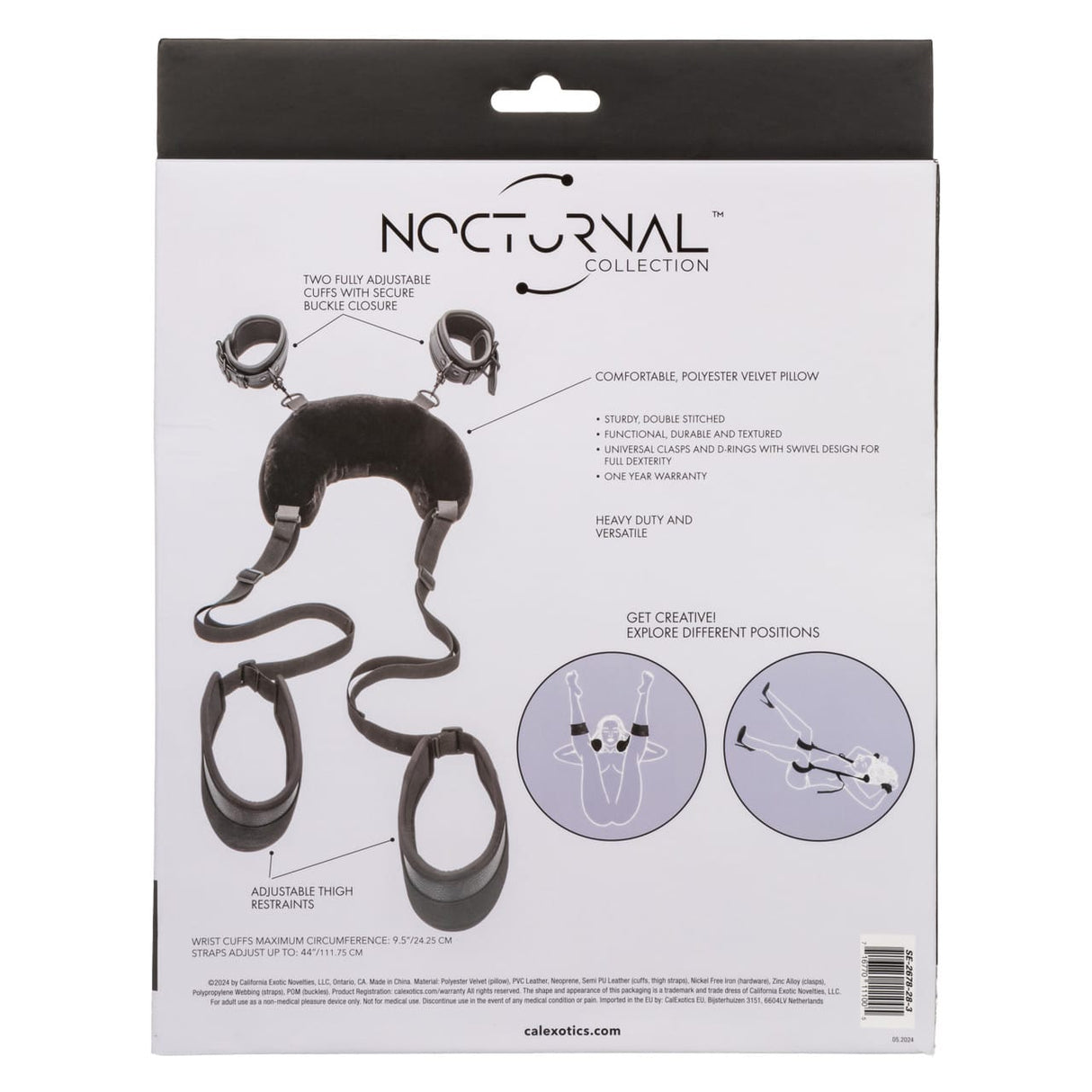 CalExotics - Nocturnal Positioning Strap with Pillow (Black) CE2164 CherryAffairs