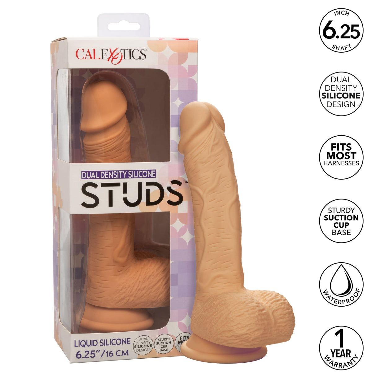 California Exotics - Dual Density Silicone Studs Realistic Dildo CherryAffairs