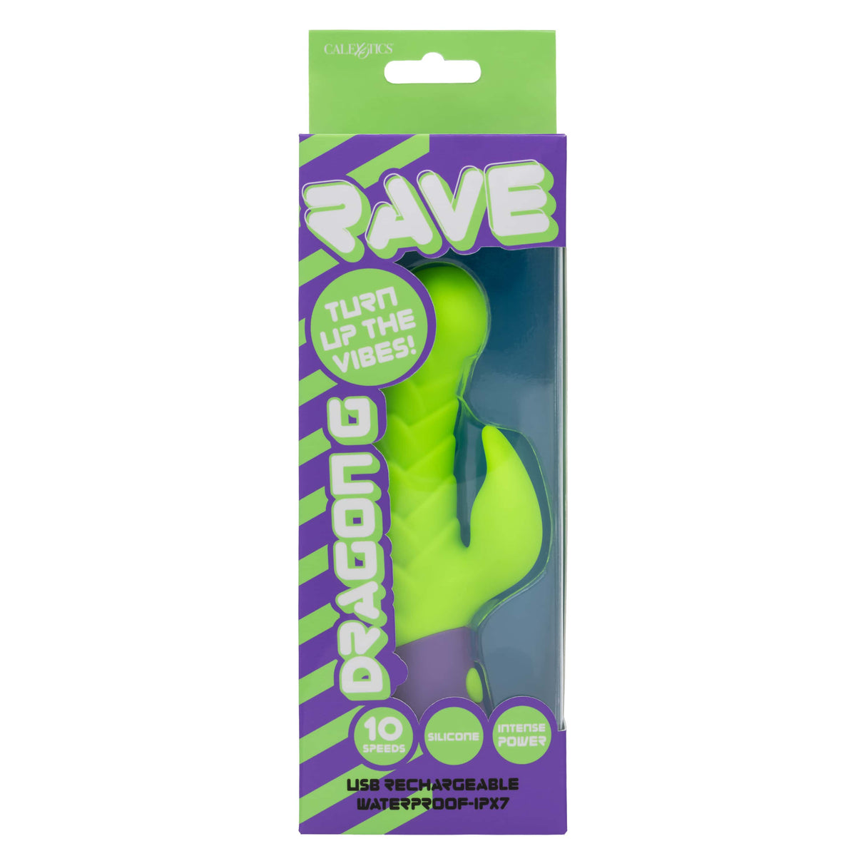 California Exotics - Rave Dragon G Rabbit Vibrator (Green) CE2112 CherryAffairs