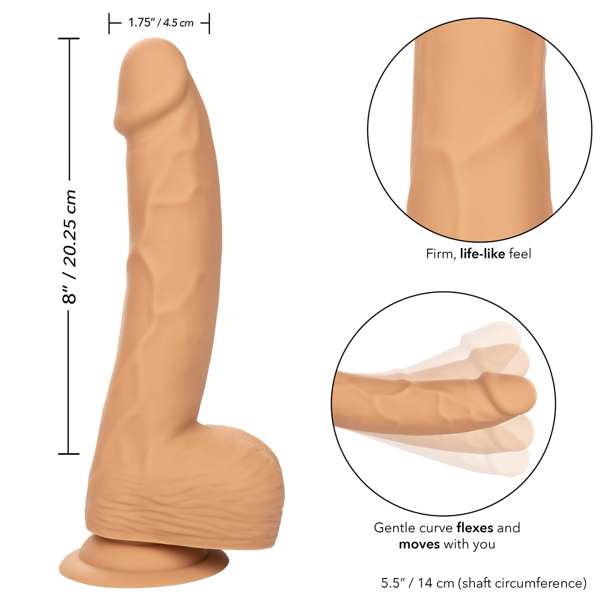 California Exotics - Silicone Studs Realistic Dildo with Balls CherryAffairs