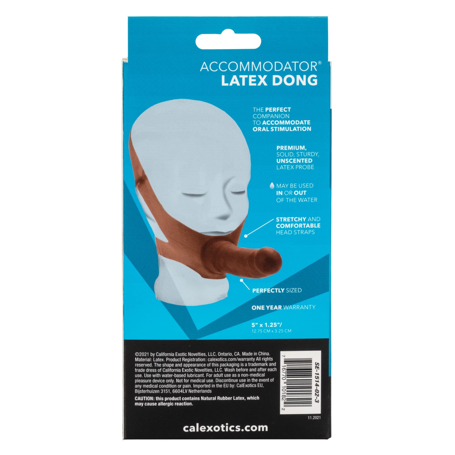 California Exotics - The Original Accommodator Latex Dong Mouth Strap On CherryAffairs