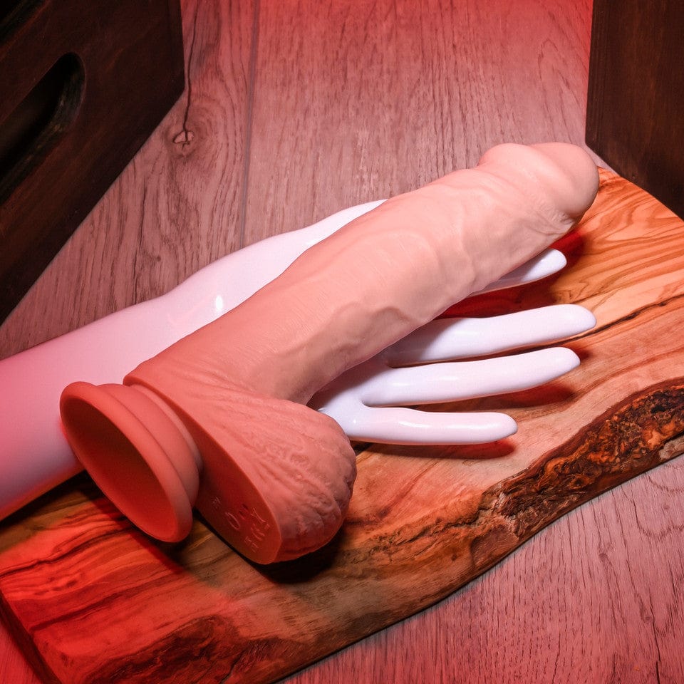 Evolved - Full Monty Light Vibrating Thursting Remote Realistic Dildo (Beige) EV1150 CherryAffairs