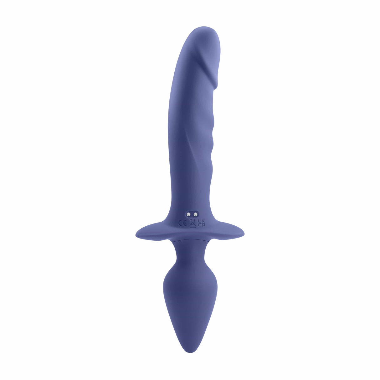 Evolved - Gender X Dual Defender Vibrating Anal Plug and Dildo (Blue) EV1130 CherryAffairs