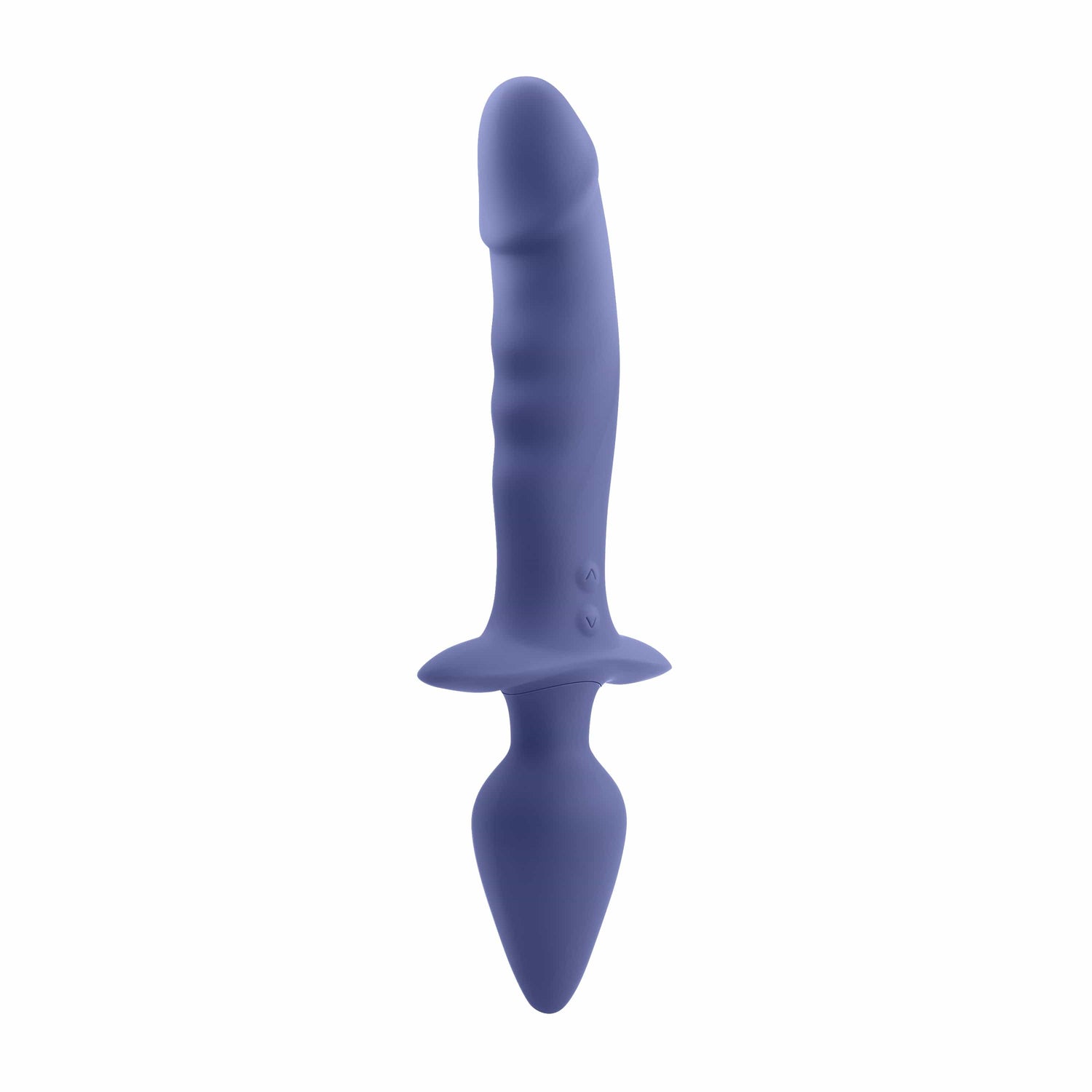 Evolved - Gender X Dual Defender Vibrating Anal Plug and Dildo (Blue) EV1130 CherryAffairs