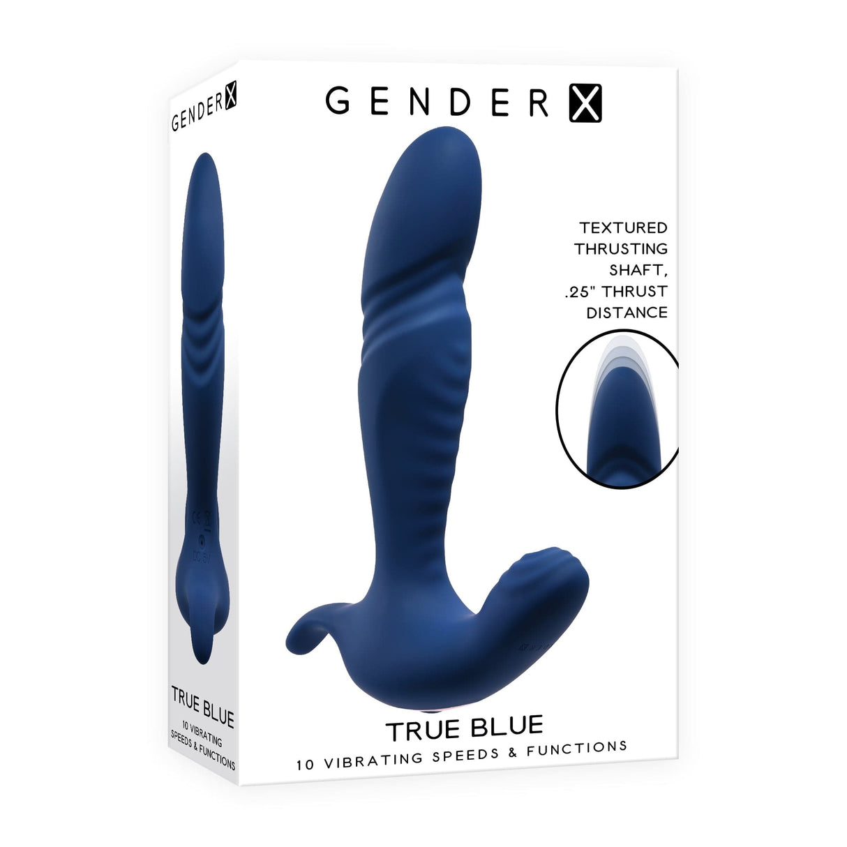 Evolved - Gender X True Blue Thrusting Prostate Massager (Blue) EV1099 CherryAffairs