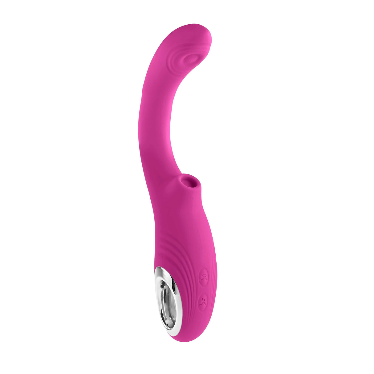 Evolved - Strike A Pose Flexible Clitoral Air Stimulator with Vibrating Dildo (Pink) EV1100 CherryAffairs