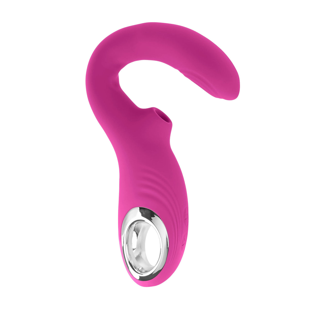 Evolved - Strike A Pose Flexible Clitoral Air Stimulator with Vibrating Dildo (Pink) EV1100 CherryAffairs