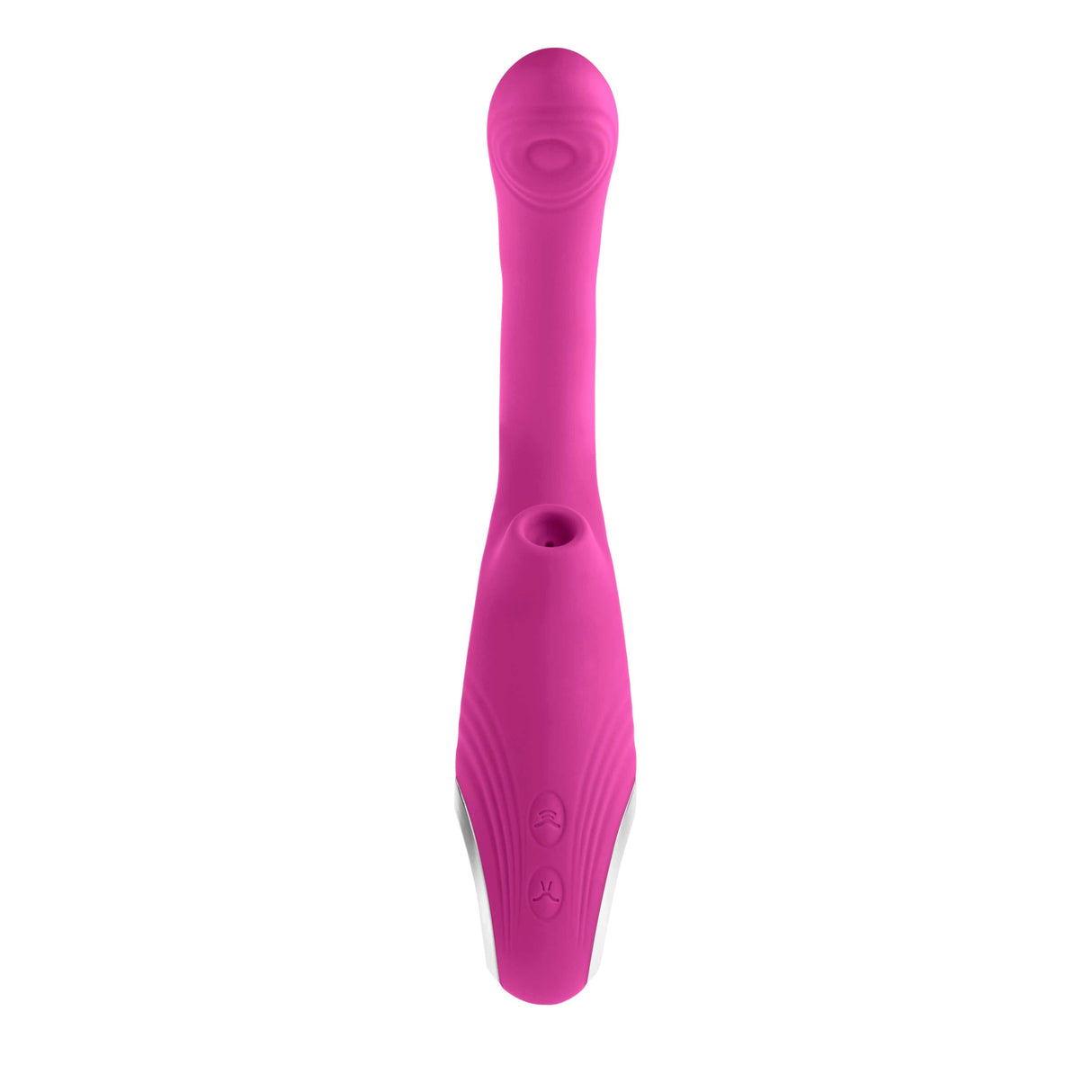 Evolved - Strike A Pose Flexible Clitoral Air Stimulator with Vibrating Dildo (Pink) EV1100 CherryAffairs