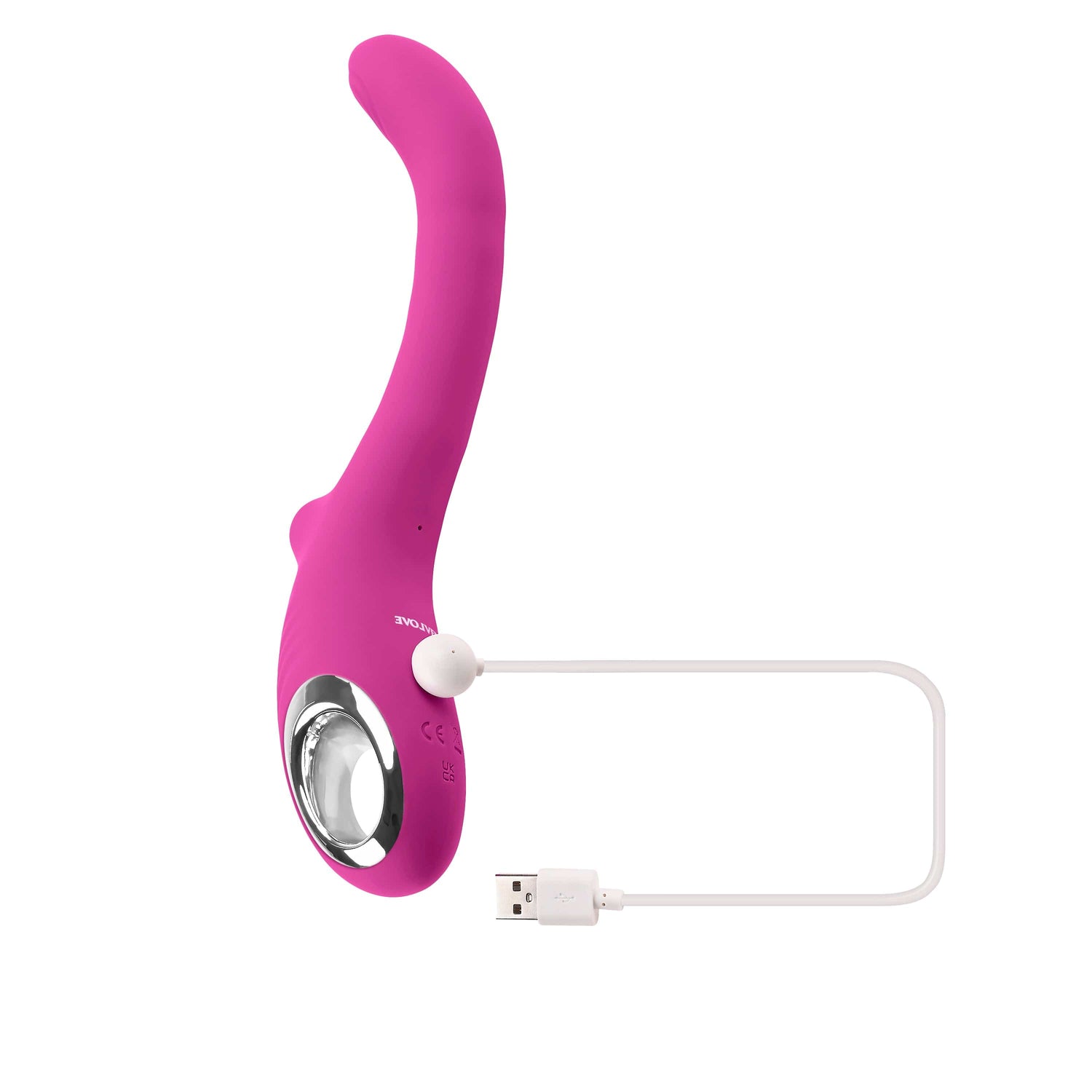 Evolved - Strike A Pose Flexible Clitoral Air Stimulator with Vibrating Dildo (Pink) EV1100 CherryAffairs