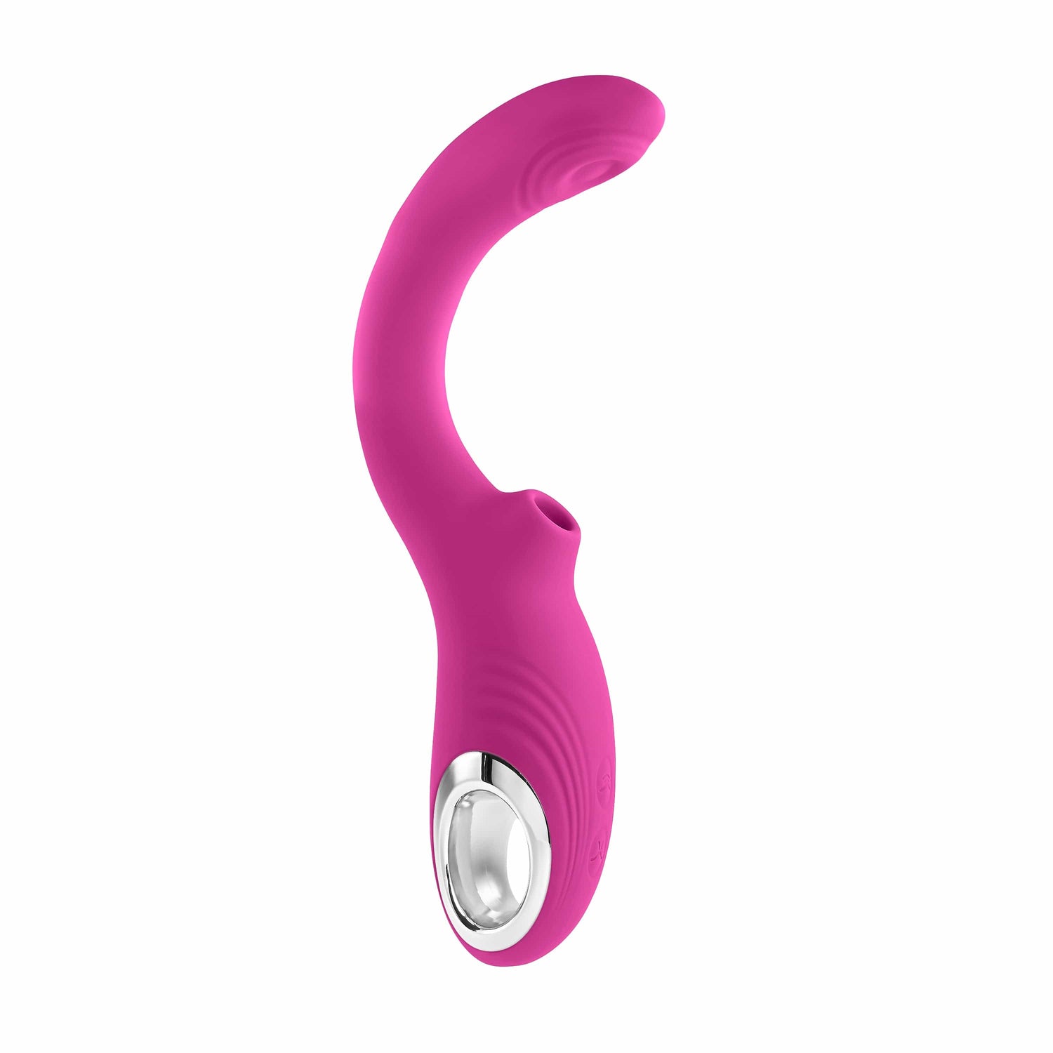 Evolved - Strike A Pose Flexible Clitoral Air Stimulator with Vibrating Dildo (Pink) EV1100 CherryAffairs