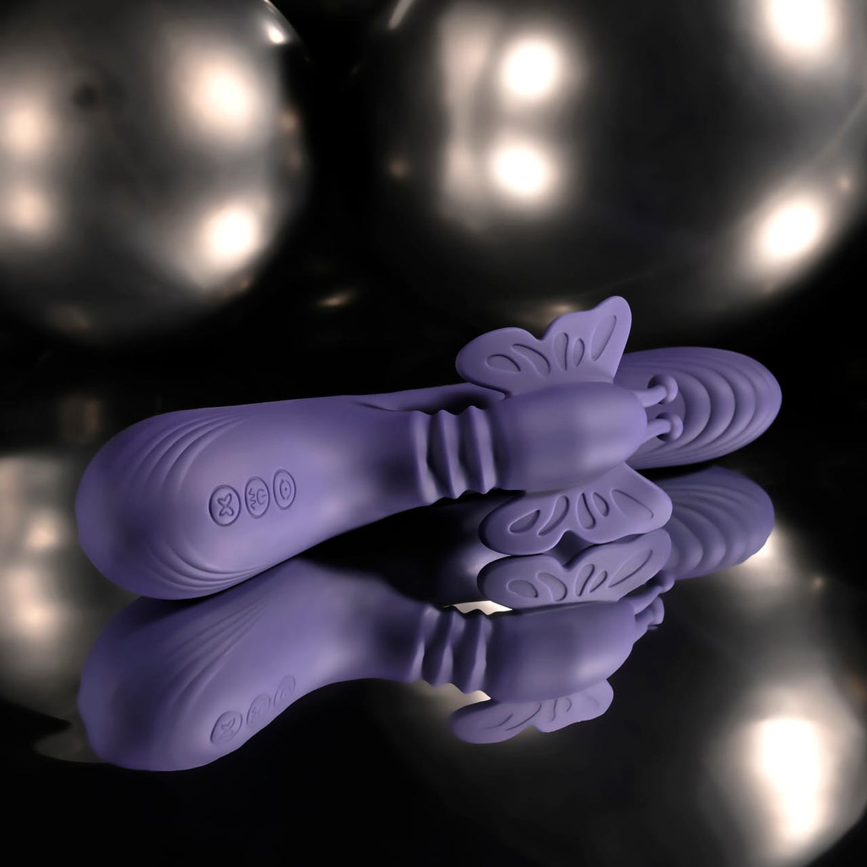 Evolved - Wings of Frenzy Rechargeable Rabbit Vibrator (Purple) EV1221 CherryAffairs